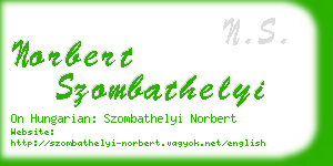 norbert szombathelyi business card